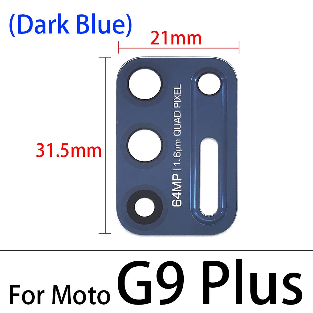 10Pcs/Lot,  Camera Glass For Motorola Moto G8 G9 Plus Play Power Lite Rear Back Camera glass Lens With Glue Adhesive Motorola phone repair parts