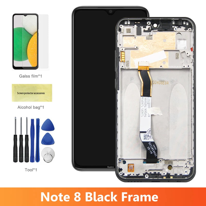 Screen for Xiaomi Redmi Note 8 Pro M1906G7I Lcd Display Digital Touch Screen with Frame for Xiaomi Redmi Note 8 Replacement Xiaomi phone repair parts