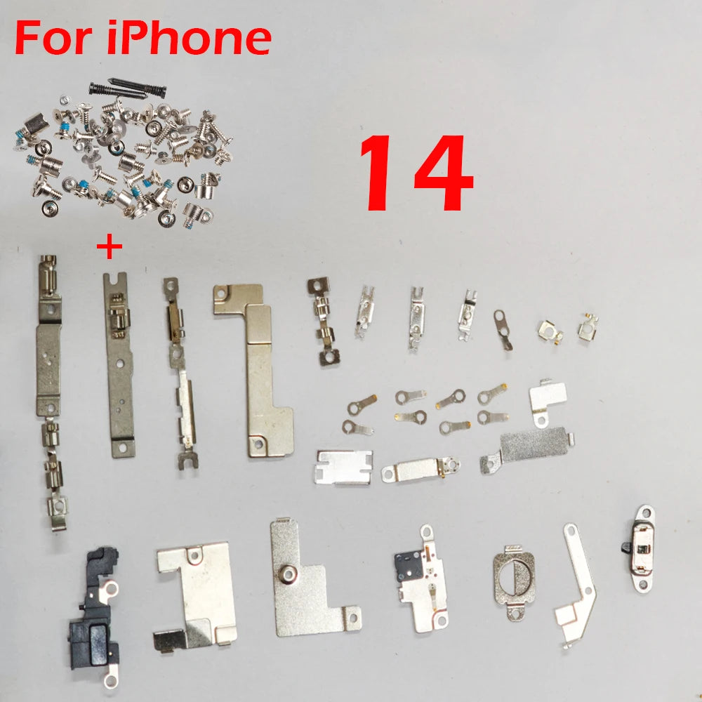 1set Full Set Metal + Screw for iPhone 13 Pro Max 14 Plus 11 12 Inner Bracket Accessories Shield Plate Parts iPhone phone repair parts