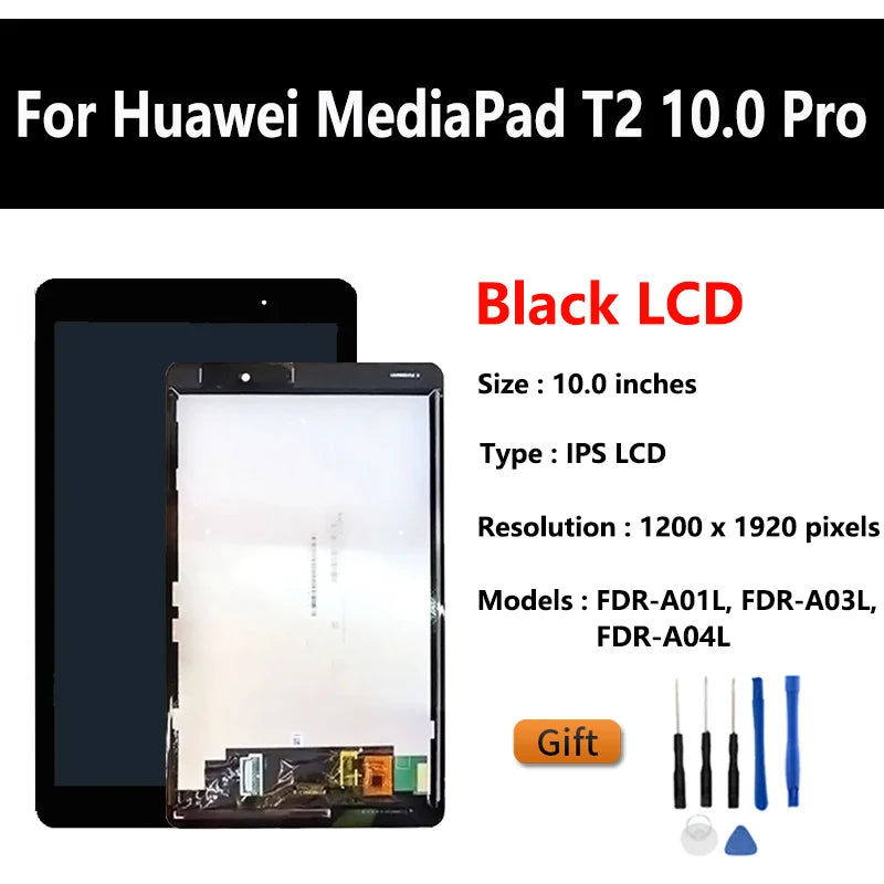 OEM For Huawei MediaPad T2 10 Pro FDR-A01L LCD FDR-A03L FDR-A04L LCD Display Touch Screen Digitizer Assembly Replacement Tablet repair parts