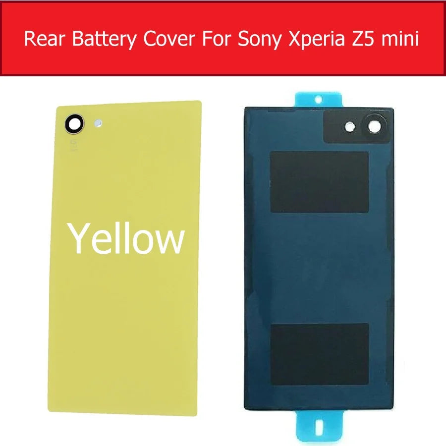 Rear Battery Door Housing Glass Cover for Sony Xperia Z5 Compact/Z5 mini /J5 Compact E5823 E5803 back Glass Cover case + 1x Film Sony phone repair parts