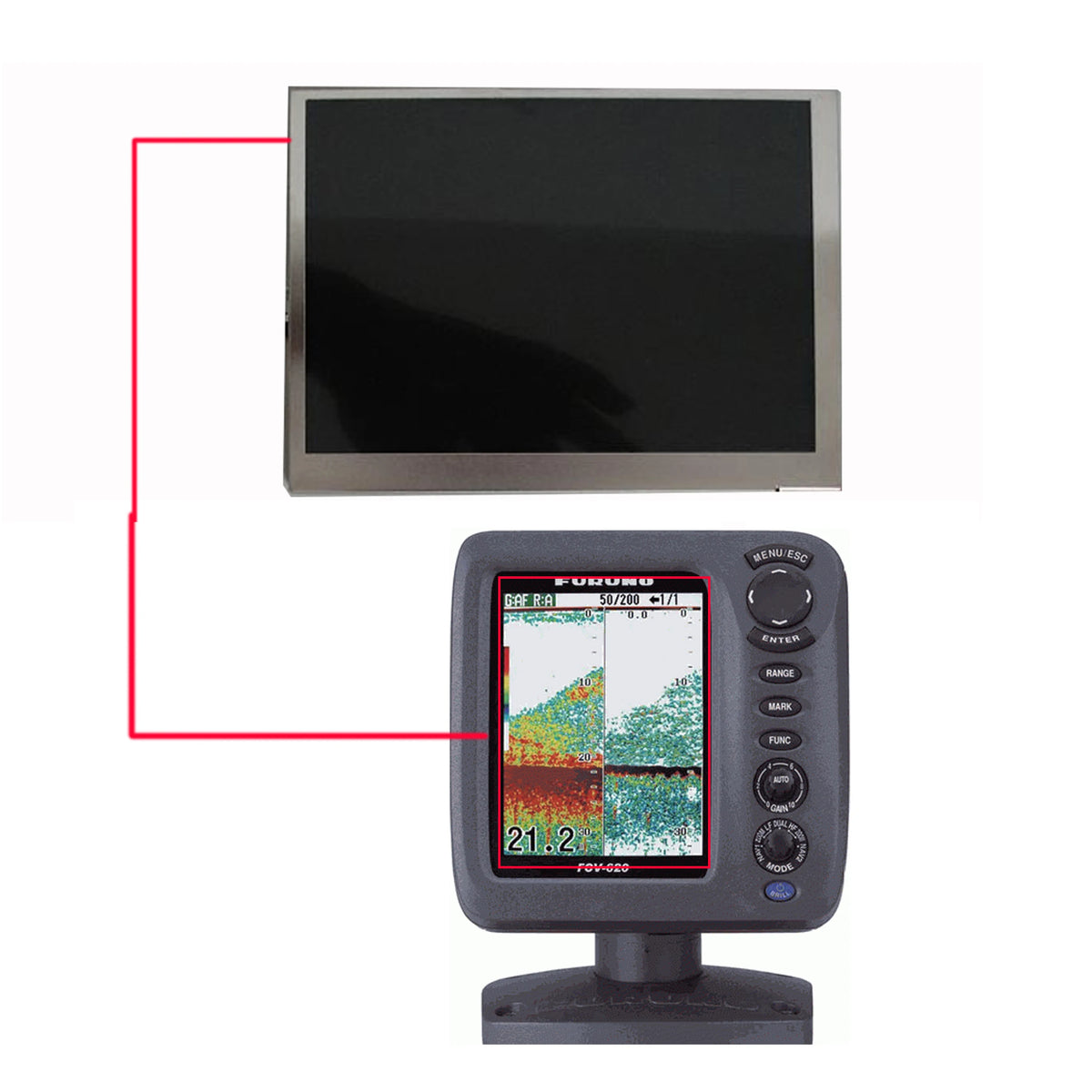5.6" LCD Display Screen For Furuno Fish Finder FCV-620 Other Brand tablet repair parts