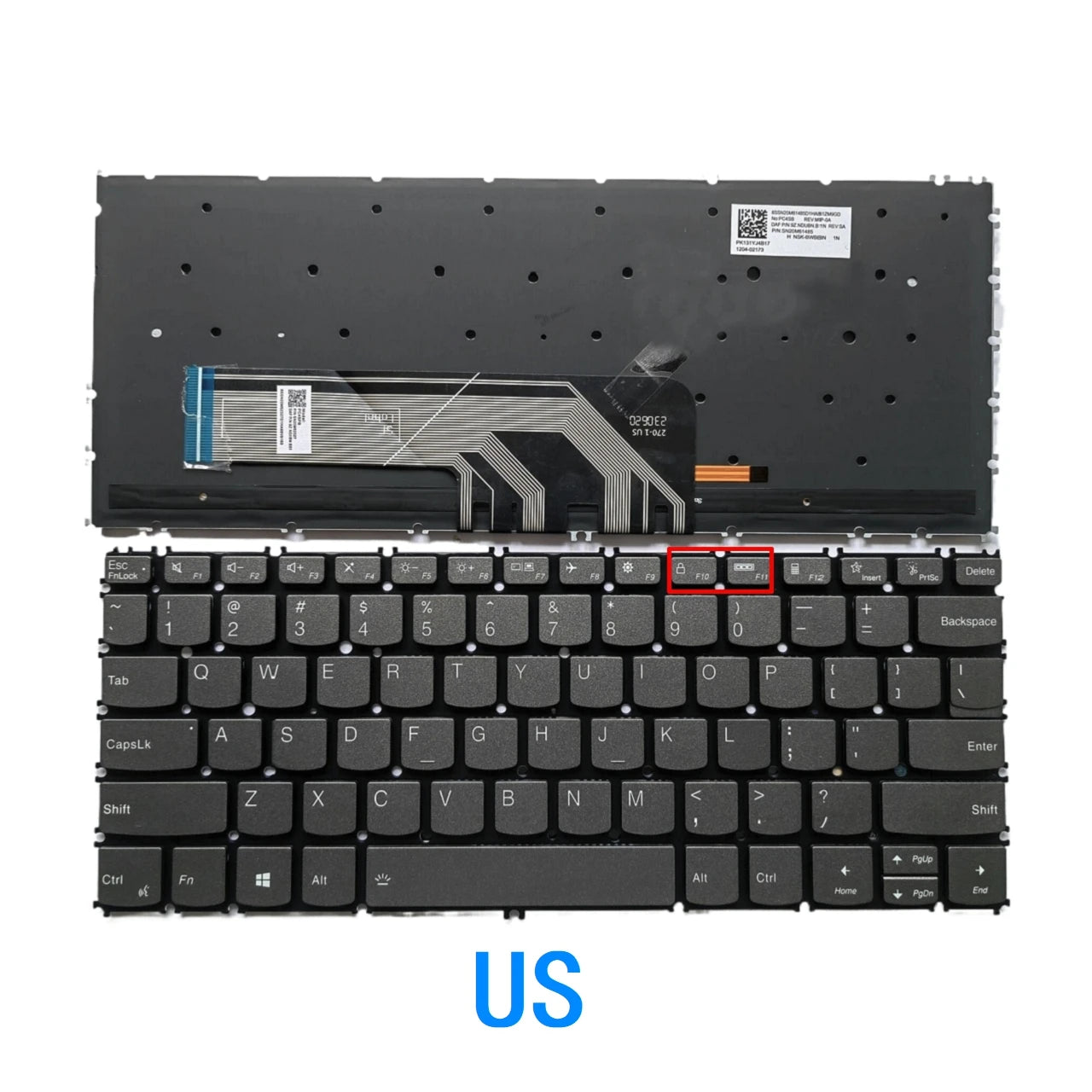 New US Backlit Keyboard For Lenovo Thinkpad 13X ITG 13S G2 ARE G2 ITL YOGA Pro 13S ACN Pro13s ITL 2021 Grey F10 Phone Key Lenovo laptop repair parts