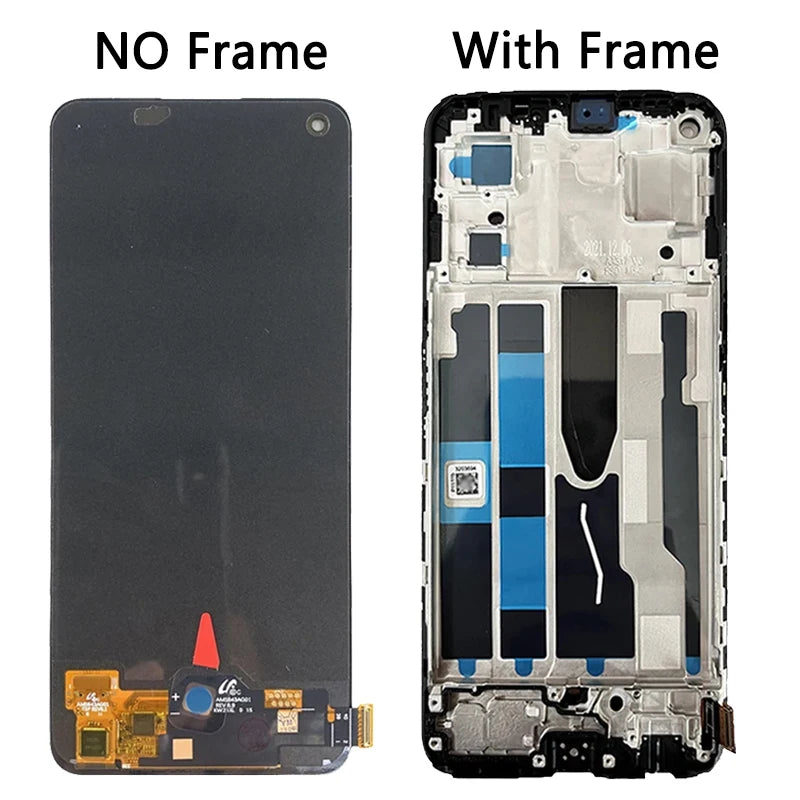 Super AMOLED For Oppo Reno7 5G CPH2371 LCD Reno 7 5G Display LCD Display With Frame Touch Screen Digitizer Assembly Parts  Oppo phone repair parts