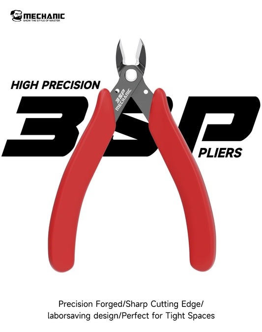 MECHANIC 3SP HIGH PRECISION 5" Precision Diagonal Pliers Cutting Pliers for Wire Cable Cutter High Hardness Hand Repair Tools Professional Repair Tools