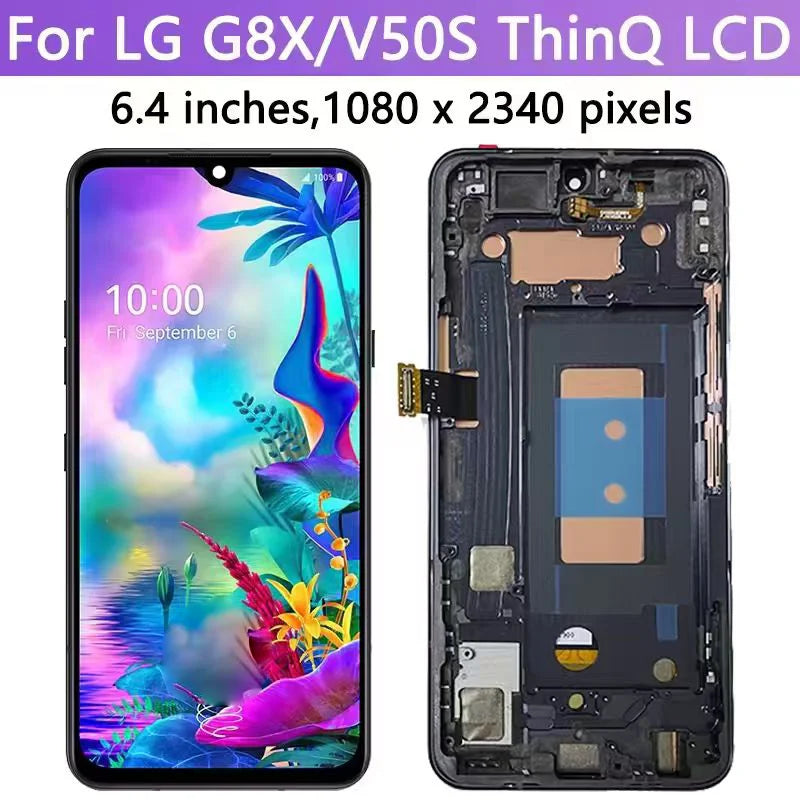 6.4“NEW For LG G8X V50S ThinQ LCD Touch Screen Digitizer For LG G8x V50s LMG850EMW LM-V510N LCD With Fingerprint LG phone repair parts
