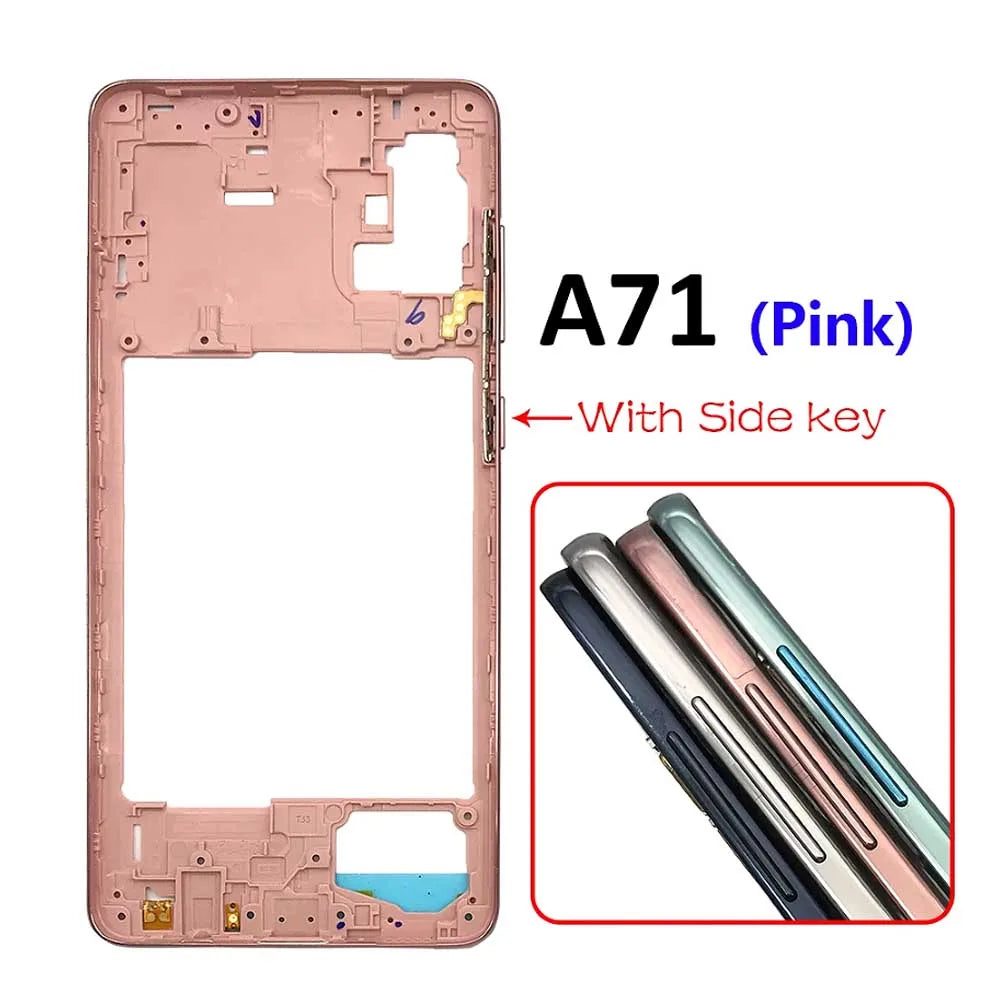 10Pcs/Lot, Middle Frame Bezel Middle Plate For Samsung A31 A41 A51 A71 Repair Parts Samsung phone repair parts