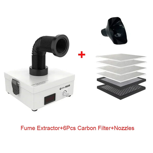 2UUL uuFilter DeskTop Fume Extractor Smoke Absorbing Purifier for Phone Repair Welding Absorbing Smoke Carbon Filter Machine Professional Repair Tools