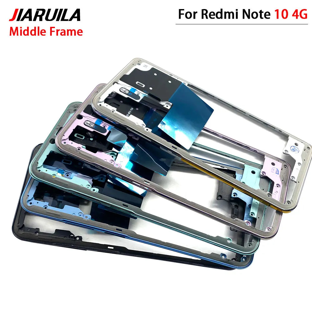 10Pcs/Lot,  New For Xiaomi Redmi Note 10 / Note 10s / Note 10 Pro Middle Frame Bezel Middle Plate Replacement Parts  Xiaomi  Xiao mi phone repair parts