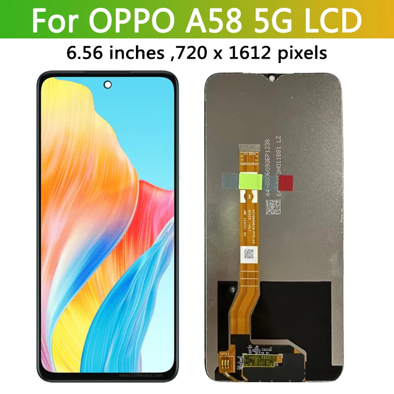 OEM A58 Screen For Oppo A58 4G LCD CPH2577 Display Touch Screen Digitizer Assembly For Oppo A58 5G Display With Frame Oppo phone repair parts Realme phone repair parts