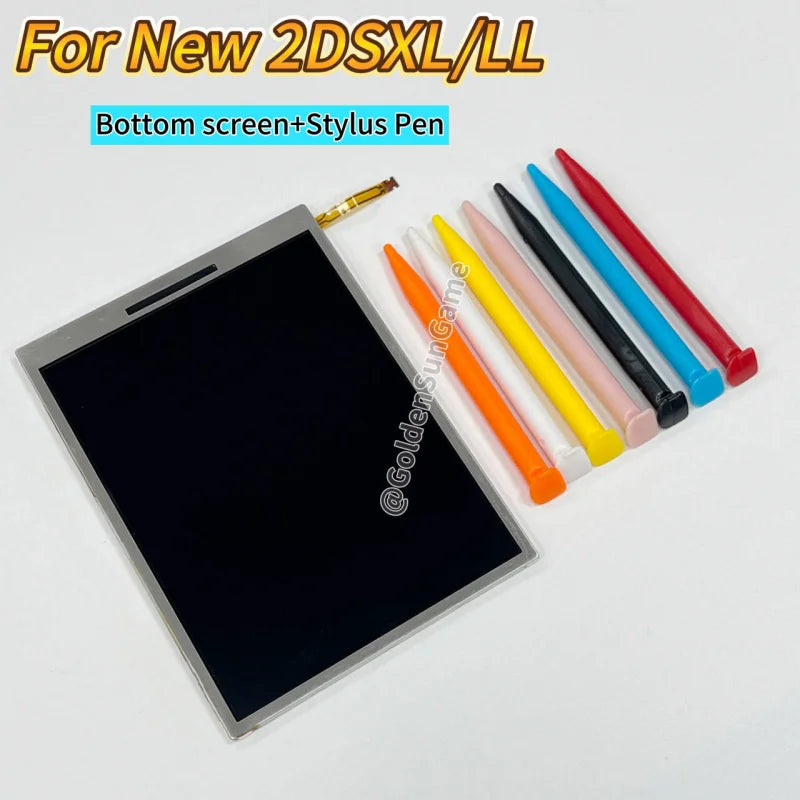 Original for New 2DSXL Bottom Lcd Screen Display with Plastic Touch Screen Stylus Pen for NEW 2dsxl LL Game Console Repair Parts Game console repair parts
