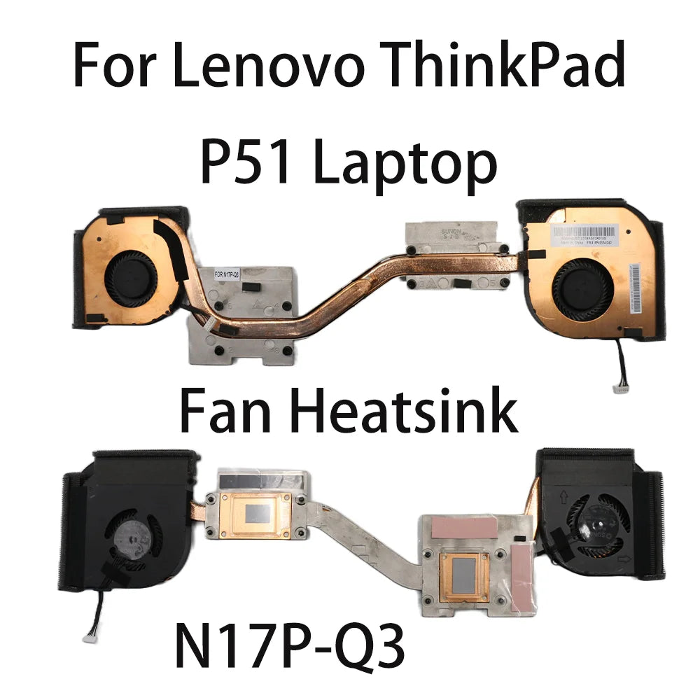 Original For Lenovo ThinkPad P51 Laptop Fan Heatsink CPU Cooler Cooling Fan N17P-Q3 FRU:01AV343 01AV342 Lenovo laptop repair parts