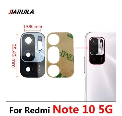 100Pcs, Back Rear Camera Glass Lens For Redmi Note 10 10s 11 12 13 Pro Plus 4G 5G With Adhesive Sticker Samsung phone repair parts