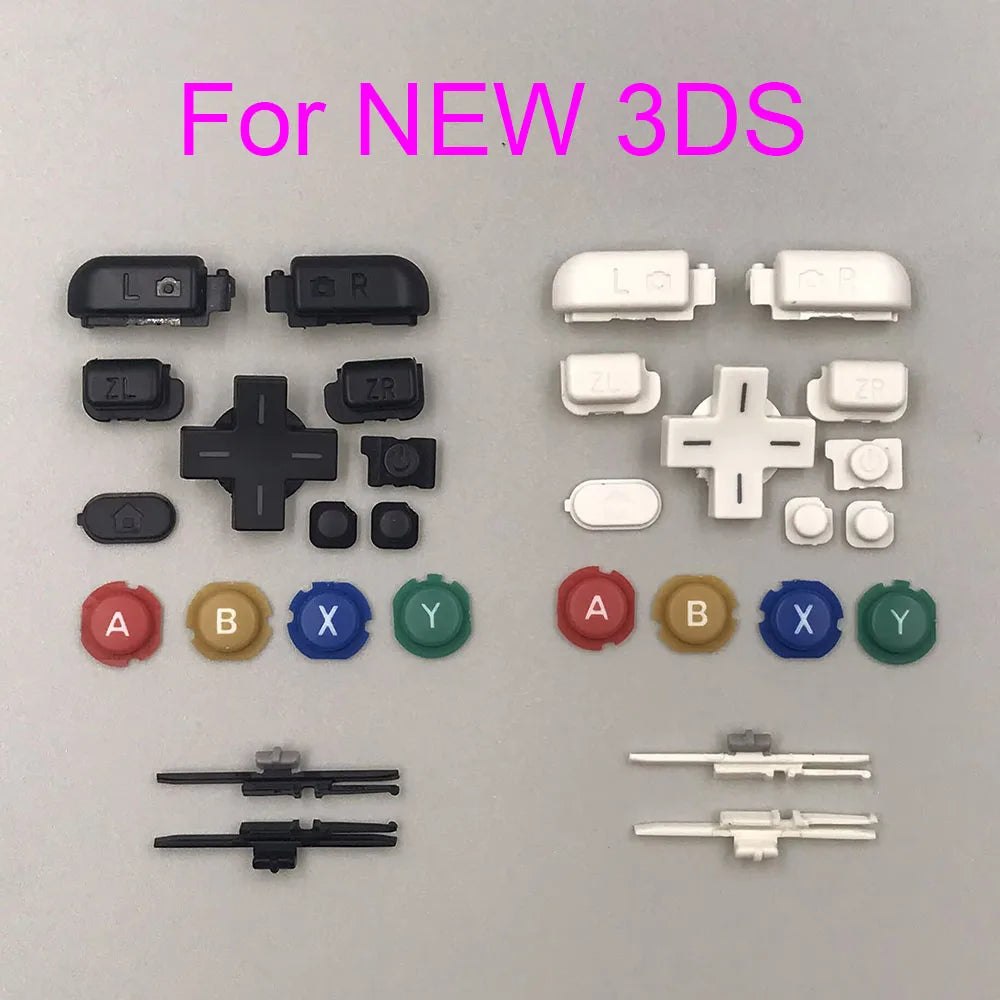 1-5sets For NEW 3DS ABXY Button LR ZL ZR HOME Button Replacement Parts Game console repair parts