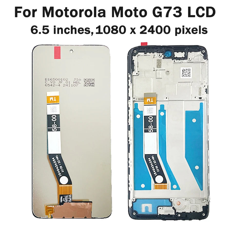 AAA Quality For Motorola Moto G13 G23 G53 G73 E13 LCD Display With Frame Touch Screen Digitizer Replacement Repair Parts Motorola phone repair parts