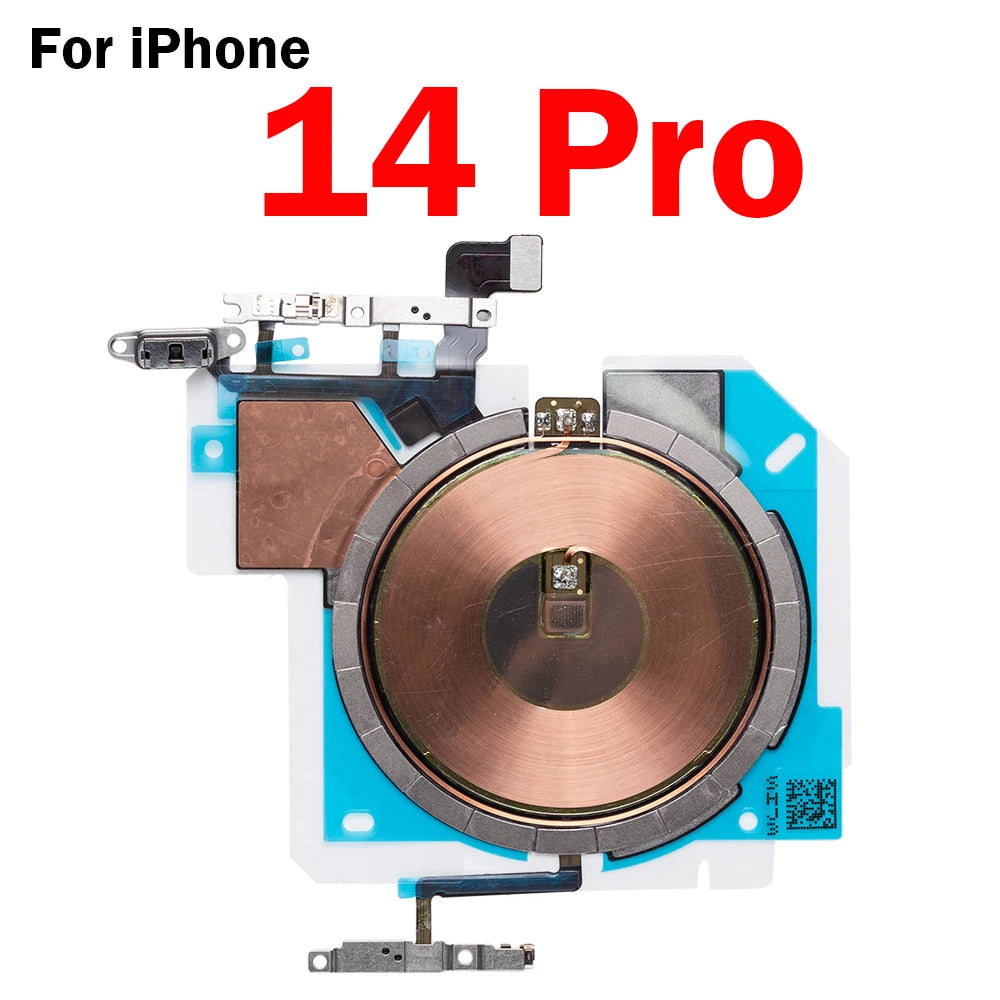 1pcs Wireless Charging Coil Flex Cable for iPhone 15 14 Plus 12 13 Pro Max Charger Panel Sticker WPC Pad Chip Volume Tape Parts iPhone phone repair parts