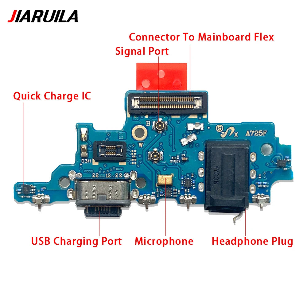 10Pcs, USB Charging Port Dock Charger Connector Board Flex Cable For Samsung A13 A23 A33 A53 A52 A72 A14 A24 A34 A54 4G 5G Samsung phone repair parts