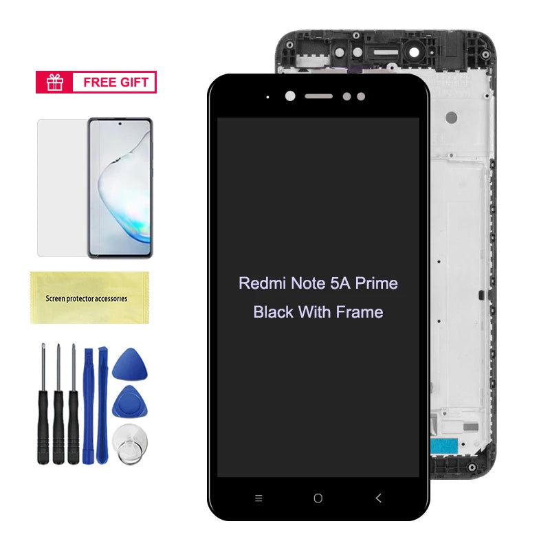 5.5" Display Screen for Xiaomi Redmi Note 5A LCD Display Touch Screen With Frame Replacement for Xiaomi Redmi Note 5A Prime / Y1 Xiaomi phone repair parts