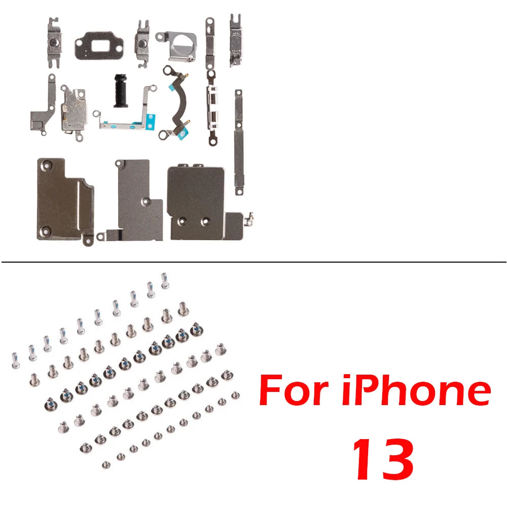 1set Full Set Metal + Screw for iPhone 13 Pro Max 14 Plus 11 12 Inner Bracket Accessories Shield Plate Parts iPhone phone repair parts