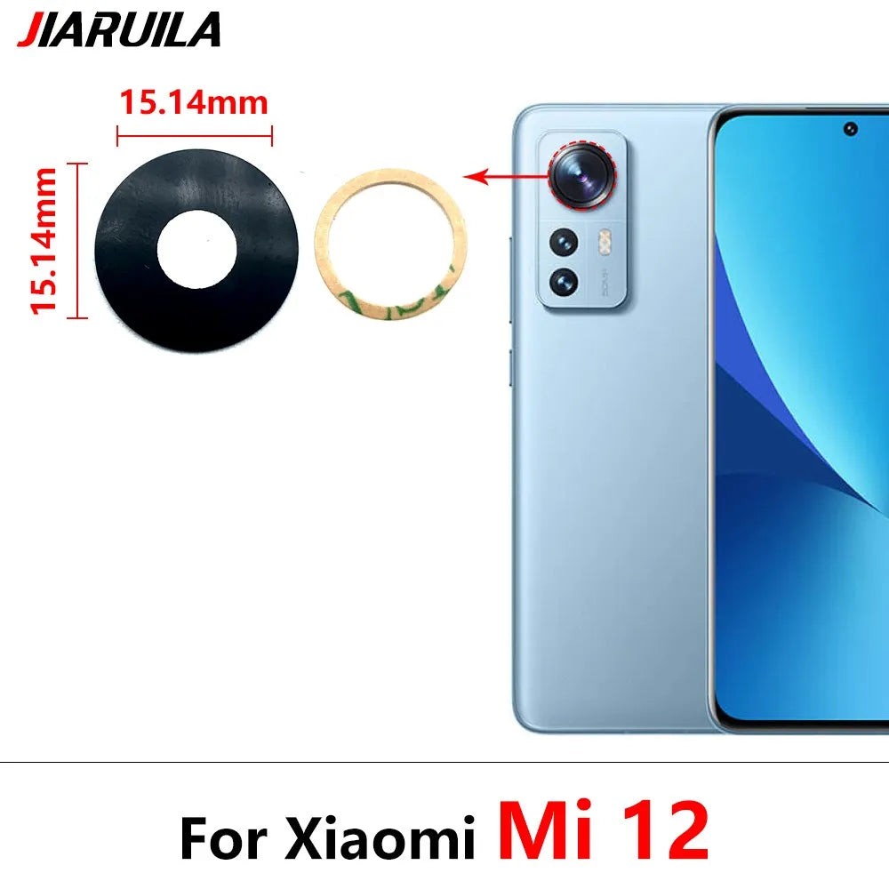 Rear Back Camera Glass Lens For Xiaomi Mi 10 10T 11 11T 12 12T 13 14 14T 15 15T Pro Lite Pro 5G Camera Lens With Adhesive Xiaomi  Xiao mi phone repair parts