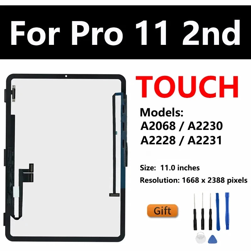OEM LCD For Apple iPad Pro 11 1st 2nd 3rd 4th 2018 2020 2021 A2013 A2068 A2460 A2435 Touch Screen Display Assembly Replacement  iPad repair parts