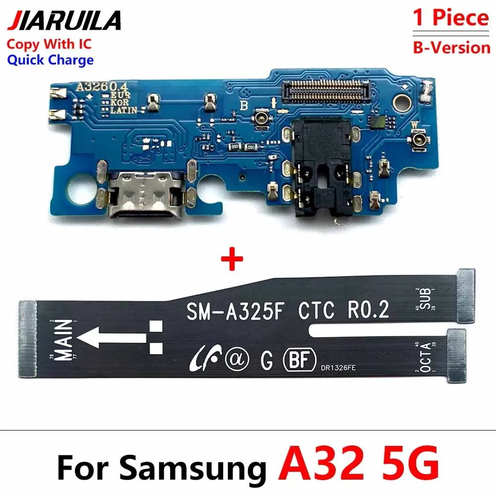 New USB Charging Port Dock Charger Connector Main Board Flex Cable For Samsung A22 A32 A52 A72 A33 A53 A24 A34 A54 4G 5G Samsung phone repair parts