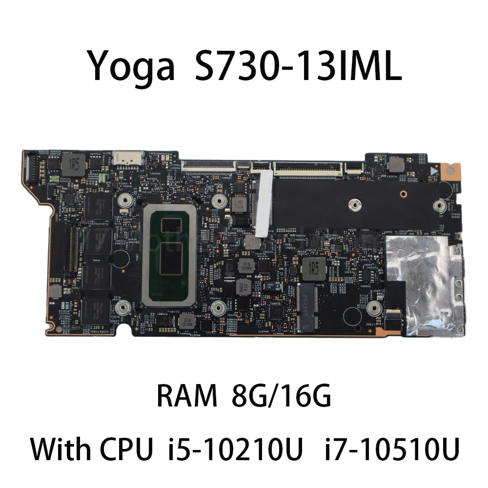 Laptop Motherboard For Lenovo Yoga S730-13IML With CPU i5-10210U i7-10510U RAM 8G/16G FRU:5B20S42841 5B20S42843 100% test Lenovo laptop repair parts