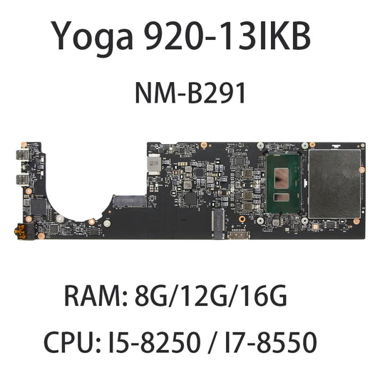 Laptop Motherboard For Lenovo Yoga 920-13IKB NM-B291 CPU:I5-8250 I7-8550 8/16G FRU:5B20Q09639 5B20Q09582 5B20Q09684 5B20Q09627 Lenovo laptop repair parts