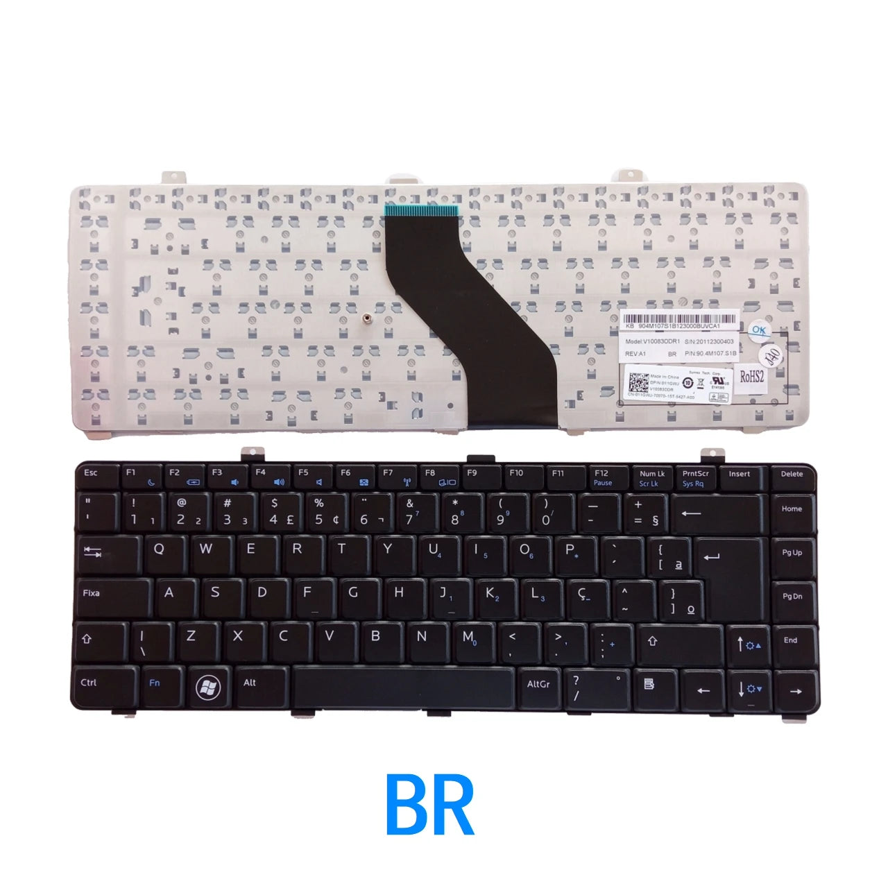 New US UI Latin Brazil Language  Keyboard For Dell VOSTRO V13 V13Z V130 Notebook PC Replacement KeyboardDell laptop repair parts