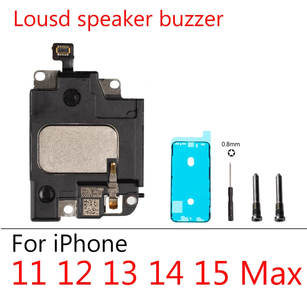 1set Loud Speaker Flex Cable For iPhone 14 13 12 11 15 Pro Max Plus Mini LoudSpeaker Ringer Buzzer Replacement Parts iPhone phone repair parts