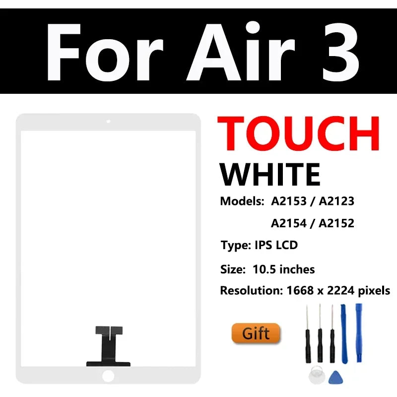 OEM LCD For Apple iPad Air 1 2 3 4 2019 2020 A2324 A1474 A1566 A2123 A2072 Touch Screen Digitizer Glass Assembly Replacement  iPad repair parts