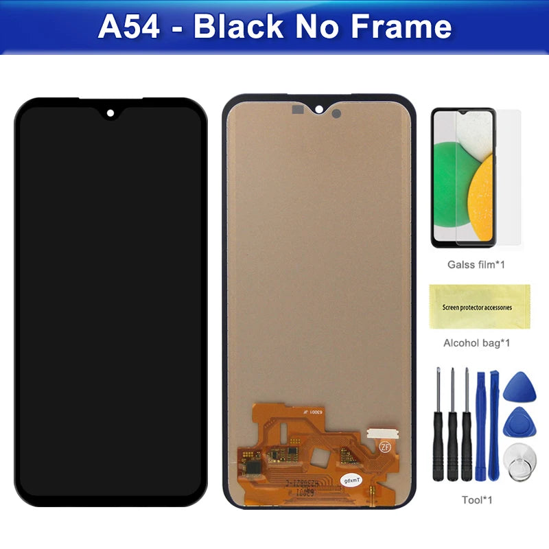 TFT A54 Display Screen for Samsung Galaxy A54 A546B A546B/DS LCD Display Digital Touch Screen with Frame Replacement Samsung phone repair parts