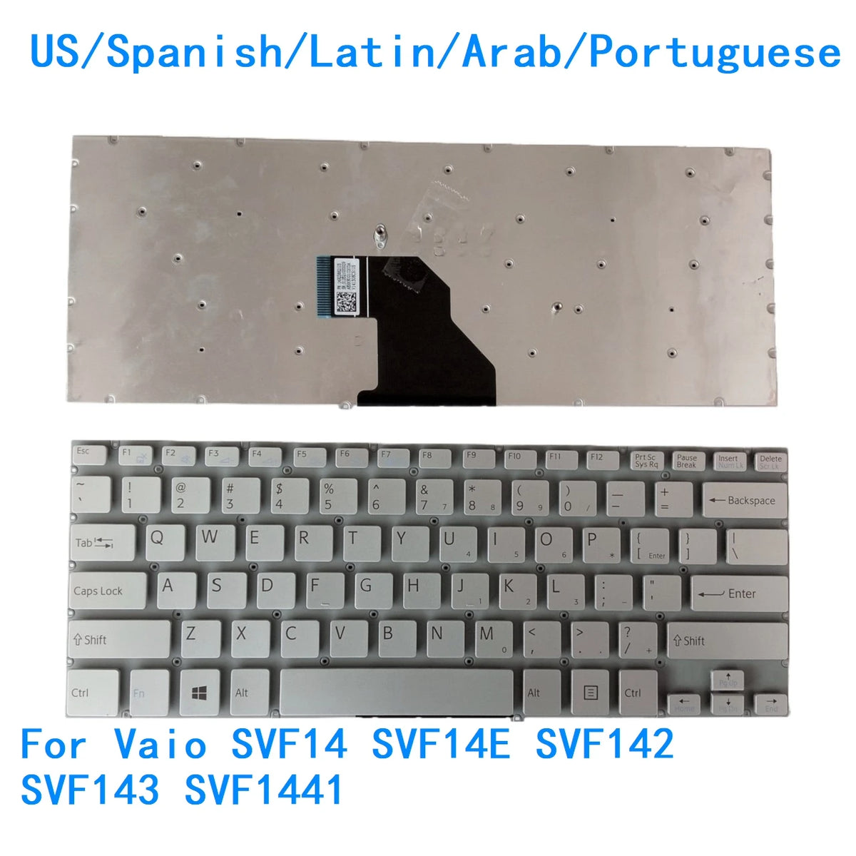 New US Spanish Latin Arab Portuguese Language  Backlit Keyboard For Sony Vaio SVF14 SVF14E SVF142 SVF143 SVF1441 SONY laptop repair parts
