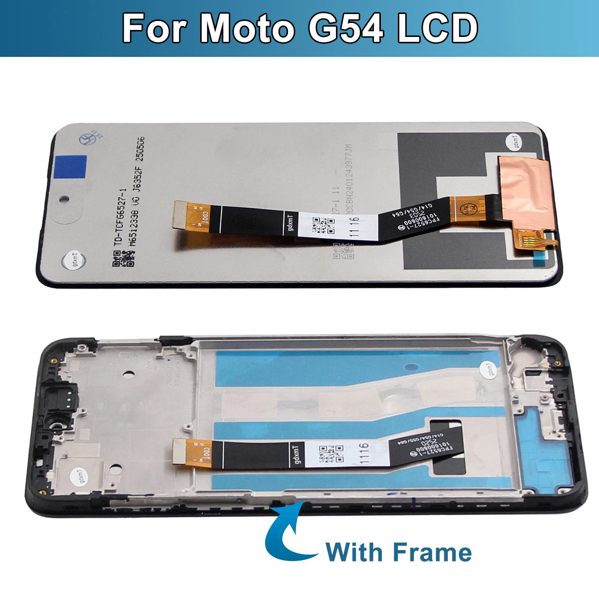 LCD for Motorola Moto G54 Display Touch Screen Frame Digitizer Full Assembly for Motorola Moto G54 XT2343 XT2343-1-2-5 Motorola phone repair parts