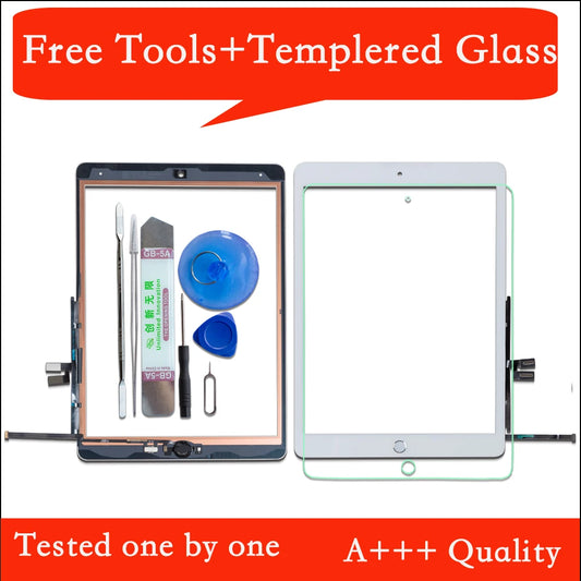 10.2" For iPad 9 Touch Screen Digitizer Glass 2021 A2602 A2603 A2604 A2605 With Home Button and Flex cable +Tools+Tempered Glass  iPad repair parts