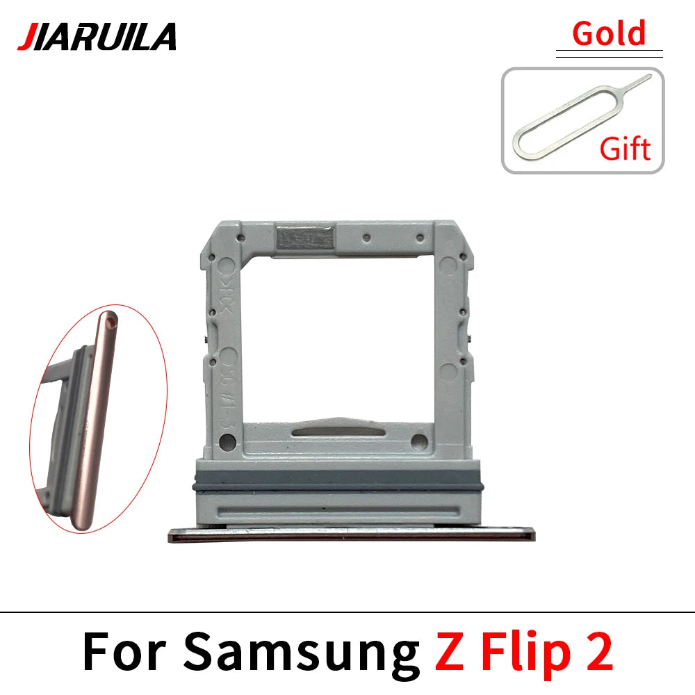 10Pcs/Lot, New For Samsung Z Flip 2 3 4 5 6 5G F711 F721 F731 F741 SIM Card Tray Slot Holder Adapter Accessories Samsung phone repair parts