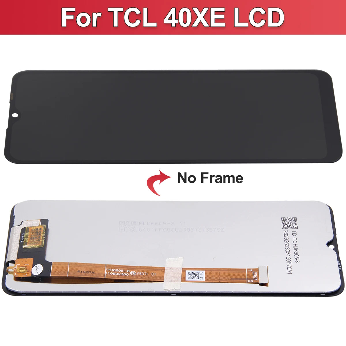 6.56" OEM For TCL 40 XE LCD Touch Digitizer Assembly For TCL 40XE Display Replacement Repair Parts 100% Tested TCL phone repair parts