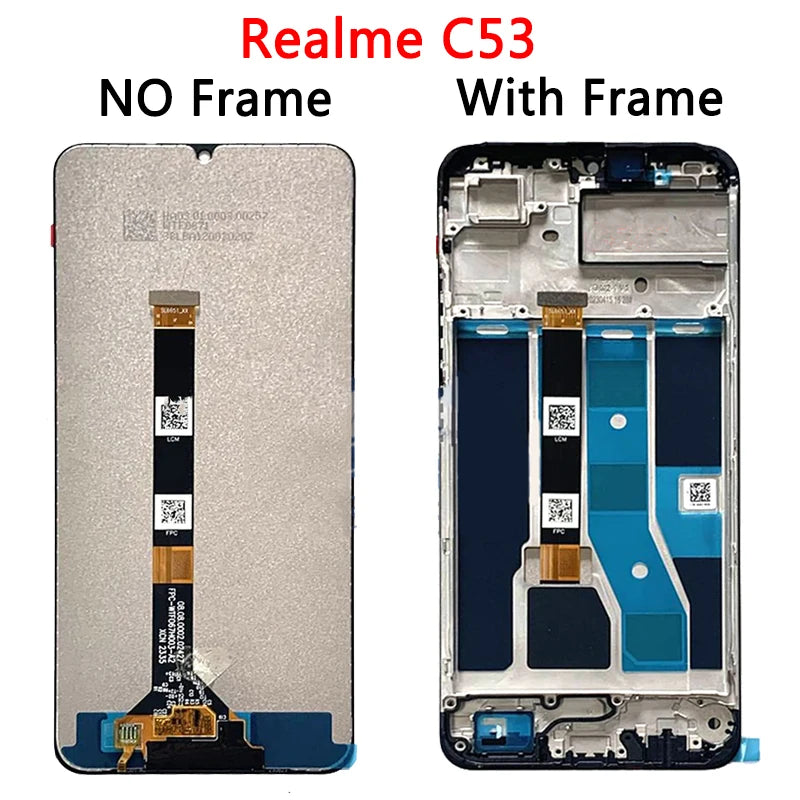 6.74"AAA Quality For Oppo Realme Narzo N53 RMX3761 LCD Display Touch Screen Assembly Digitizer For Realme C53 RMX3760 Display  Oppo phone repair parts