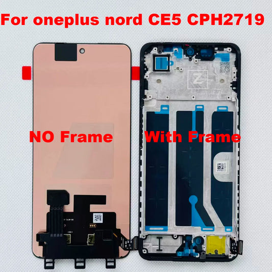 AMOLED Original New For OnePlus Nord 5 CPH2709 lcd display with touch screen digitizer Assembly for oneplus nord ce5 CPH2719 lcd  OnePlus phone repair parts
