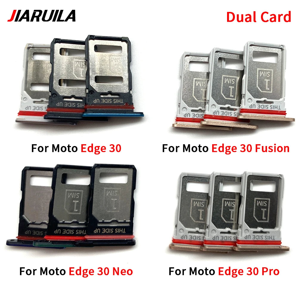 10Pcs, Micro Nano SIM Card Holder Tray Slot Holder Adapter Socket For Motorola Moto Edge 20 30 40 50 Pro Neo Fusion Lite Ultra Motorola phone repair parts