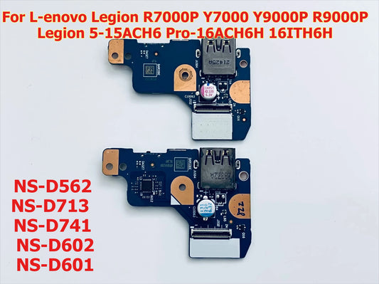 USB LED light board For Lenovo R/Y 7000P Y/R 9000P Legion 5-15ACH6 16ACH6H NS-D562 NS-D713 NS-D741 NS-D602 NS-D601 switch board Lenovo laptop repair parts