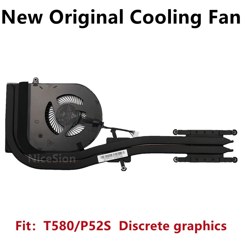 New Original For Laptop Lenovo Thinkpad T580 P52S CPU Cooling Fan Heatsink Radiator 01ER495 01ER496 Lenovo laptop repair parts