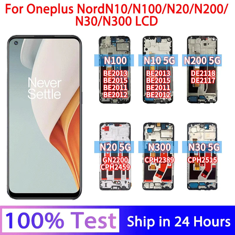 OEM For OnePlus Nord N10 N20 N30 5G Display Screen Touch Panel Digitizer For 1+N100 N200 N300 Display Replacement  OnePlus phone repair parts