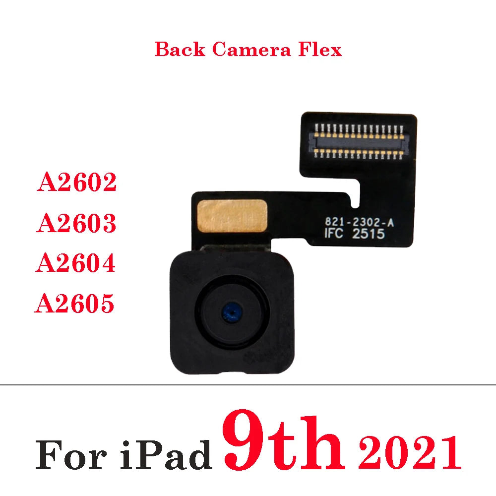 Main Small Face Front Big Rear Back Camera Flex Cable For iPad 5 6 7 8 9 A1822 A1823 A1893 A1954 A2197 A2270 A2428 A2602 A2603 iPad tablet repair parts