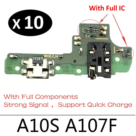 10Pcs, USB Charger Charging Board Dock Port Connector Flex Cable For Samsung A10S A107 A107F USB Changer Flex Samsung phone repair parts