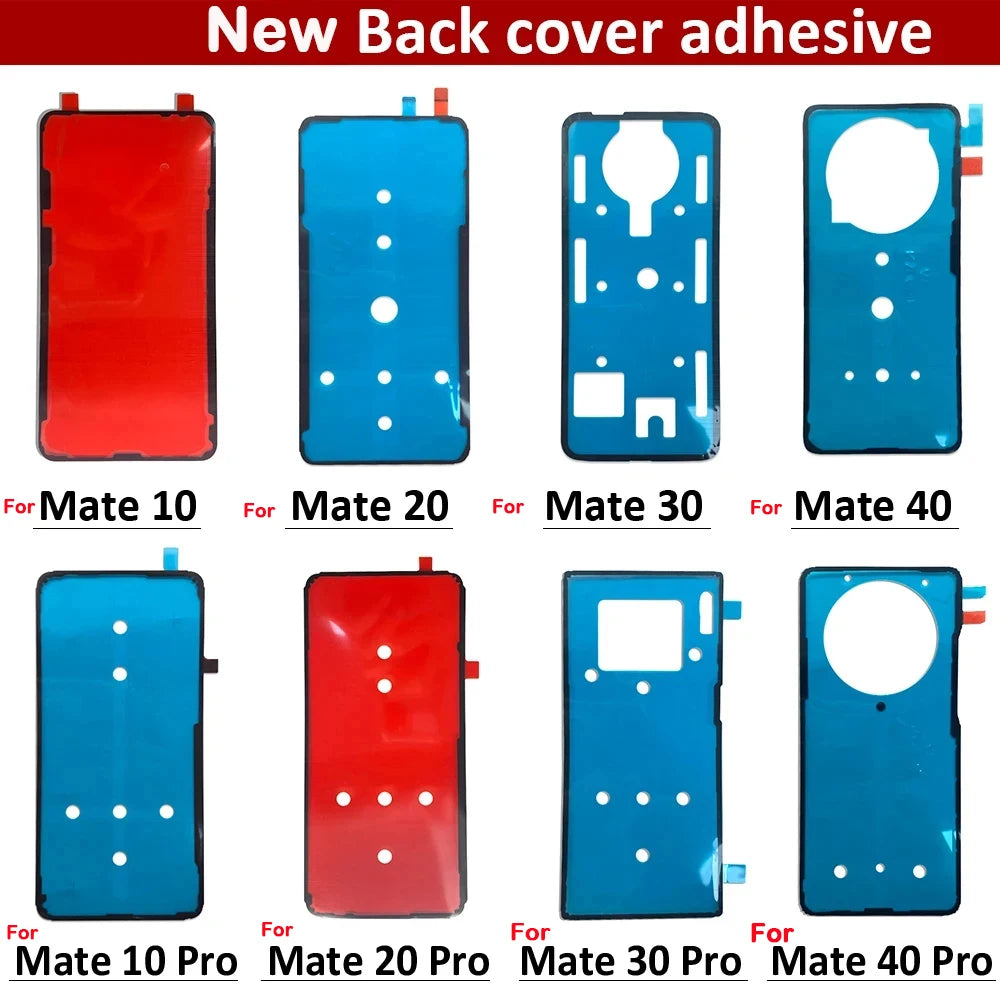10Pcs, New Back Battery Housing Rear Sticker Tape For Huawei Mate 10 20 20X 30 40 Pro 4G 5G Waterproof Adhesive Glue Parts Huawei phone repair parts