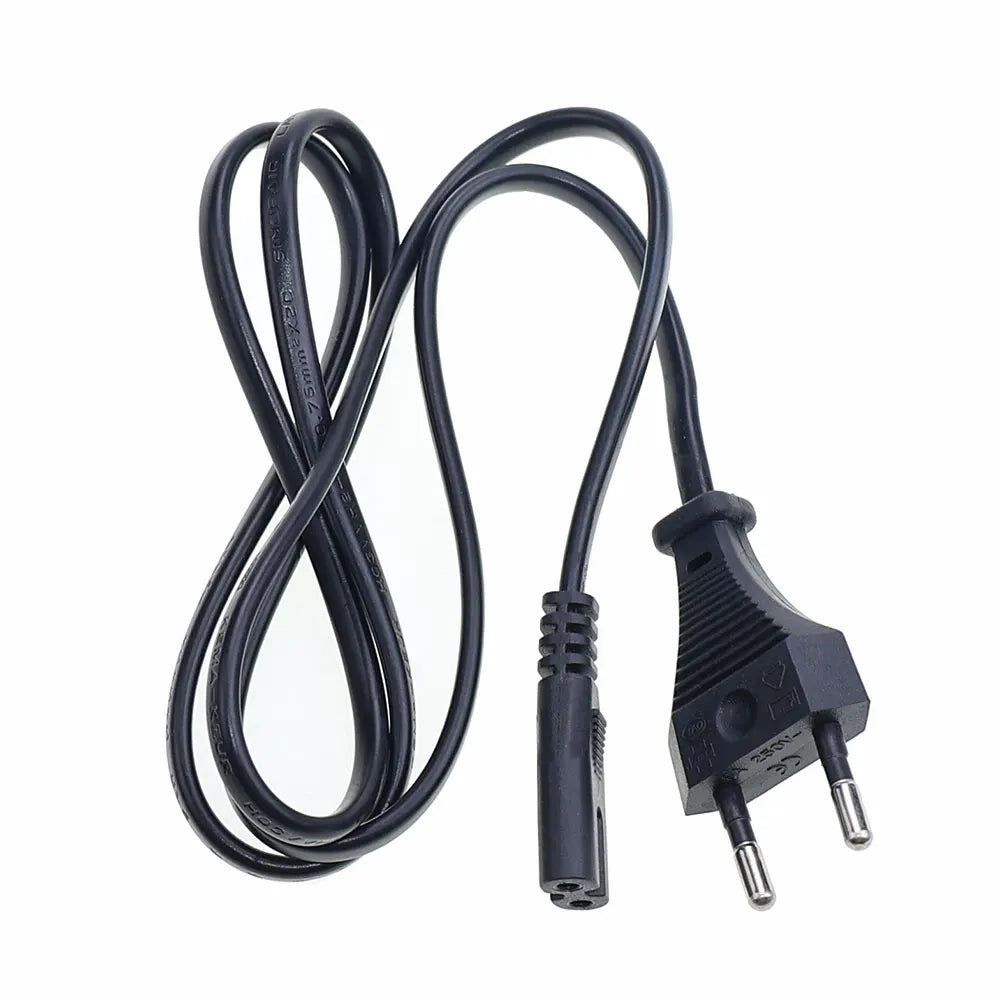 EU US Plug Power Supply Cable IEC C7 AC Power Electric Extension Cord For TV PSP PS2 PS3 PS4 Charger Wire 1M Replacement Game console repair parts