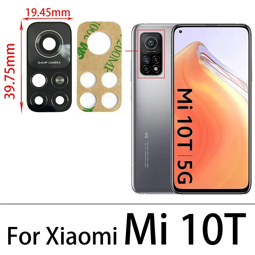 New Camera Glass Rear Back Camera glass Lens For Xiaomi Mi 10T 11T 12T 13T 14T Pro With Glue Adhesive  Xiaomi  Xiao mi phone repair parts
