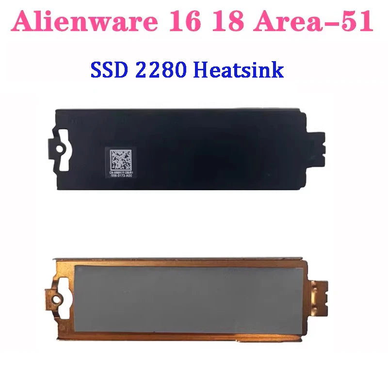 New Original Laptop SSD 2280 Bracket Heatsink Plate For DELL Alienware 16 18 Area-51 M2 SSD1/2/3 2230 to 2280 Dell laptop repair parts