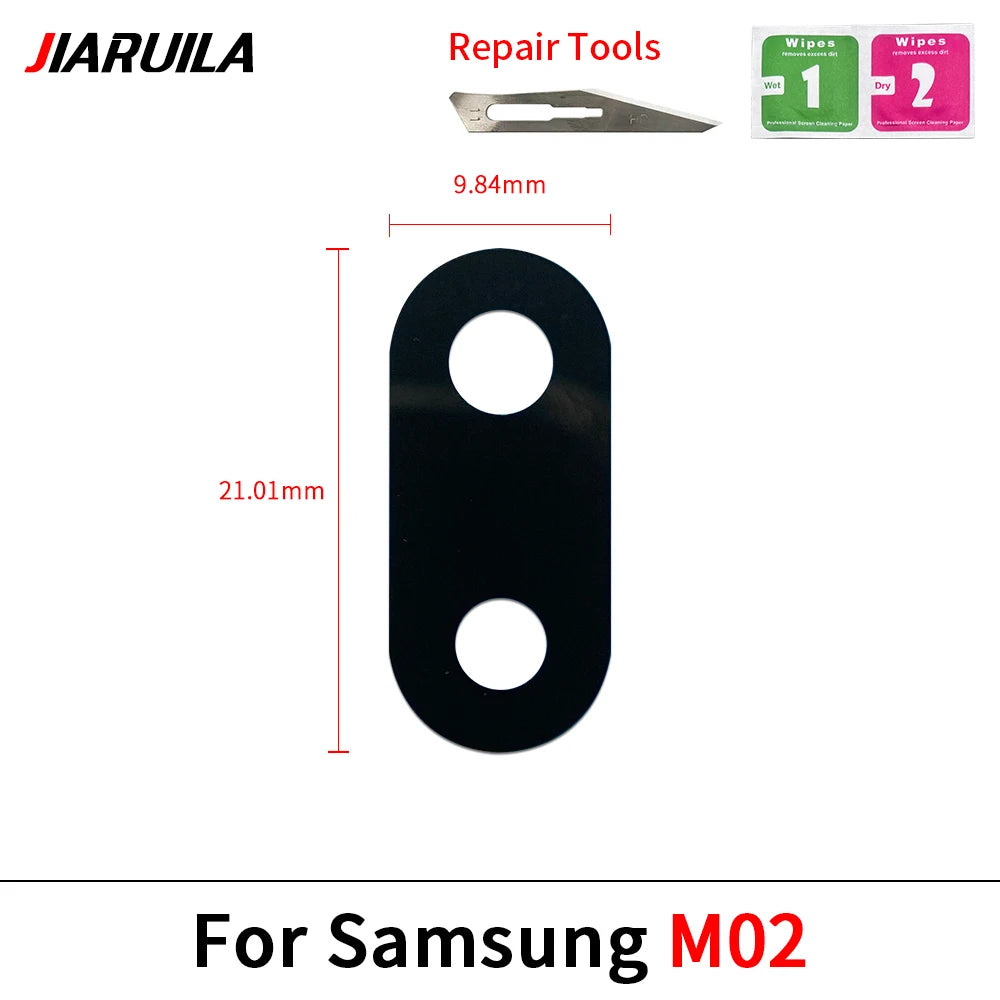 Rear Back Camera Glass Lens With Sticker For Samsung M02 M02s M11 M12 M13 M14 M23 M32 M42 M52 M33 M53 M54 4G 5G Samsung phone repair parts
